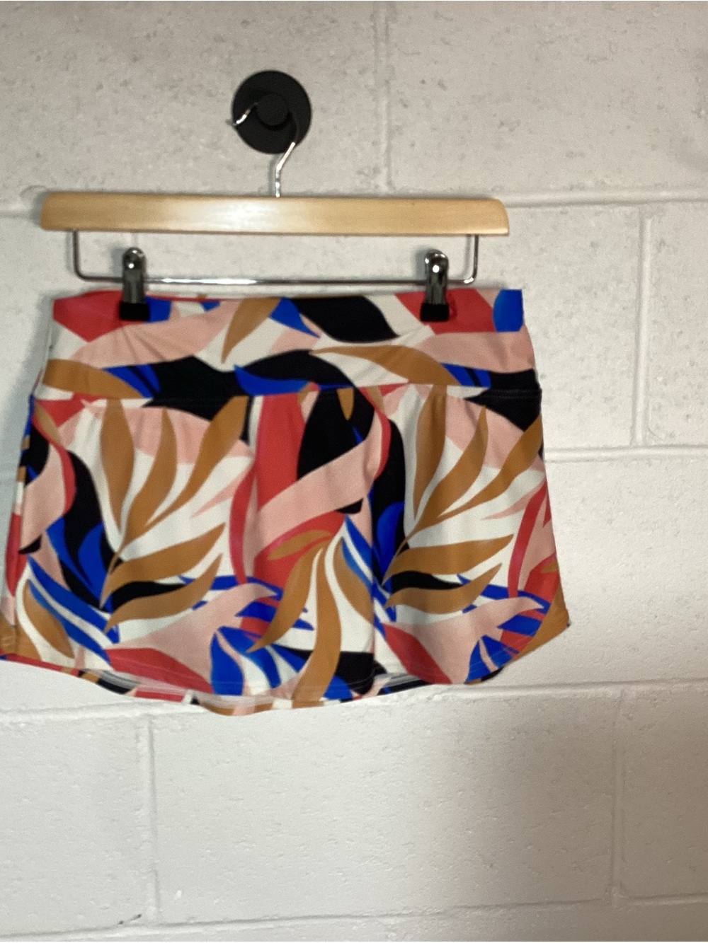 Prana Multicolor Abstract Print Swim Skirt - Blue, Pink, Tan, Black